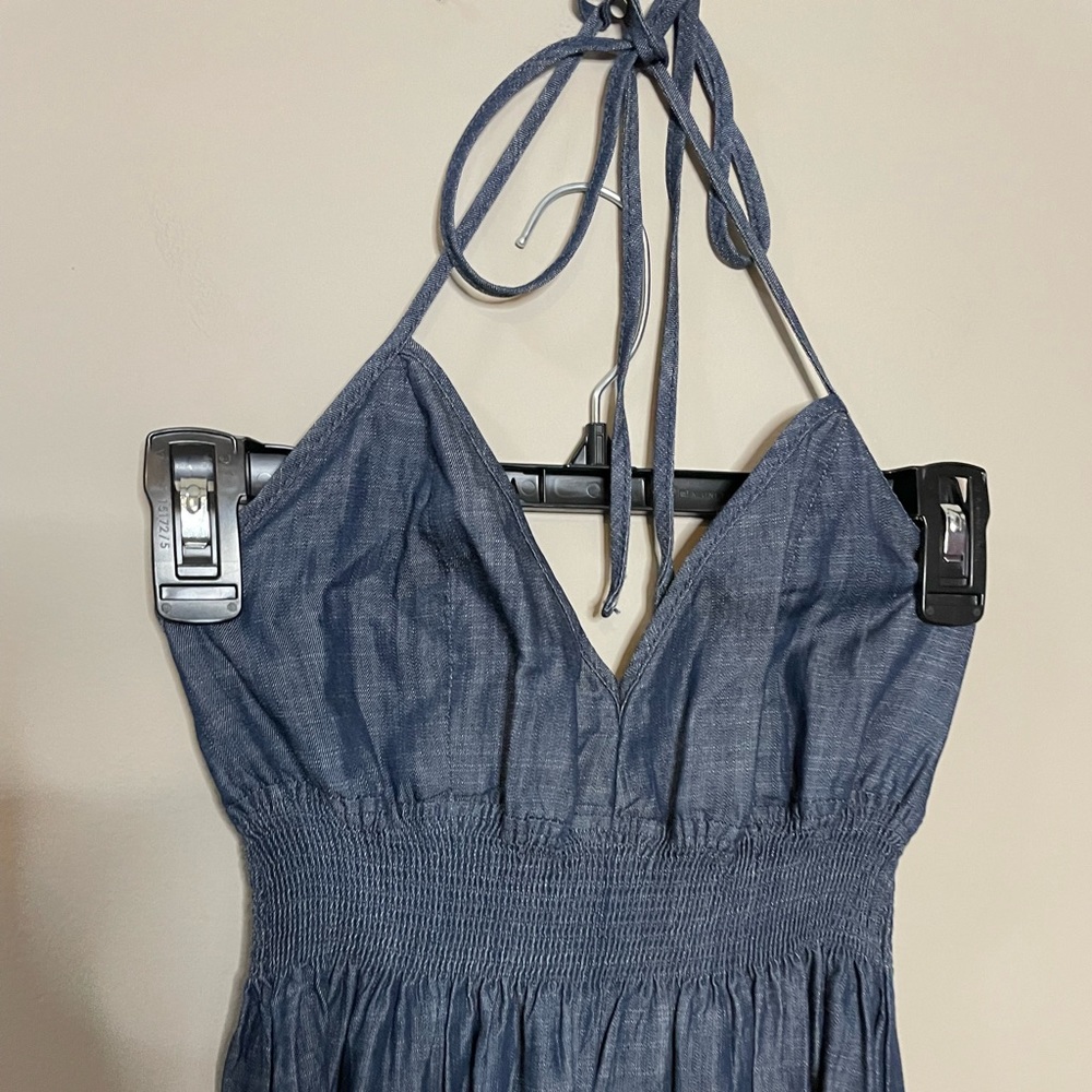 New York & Company Blue Halter Maxi Dress - Picture 5 of 8